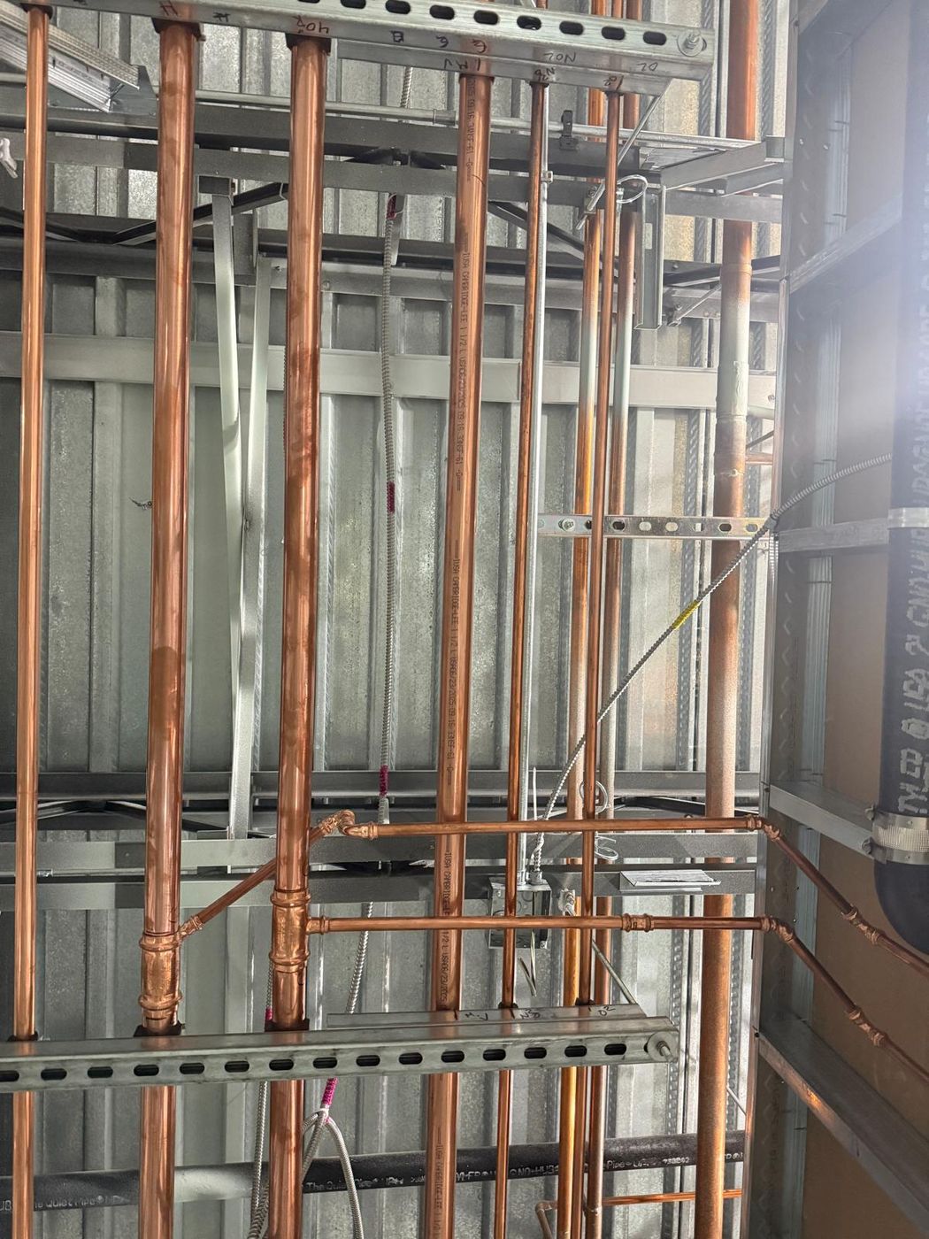 Copper water rough-in